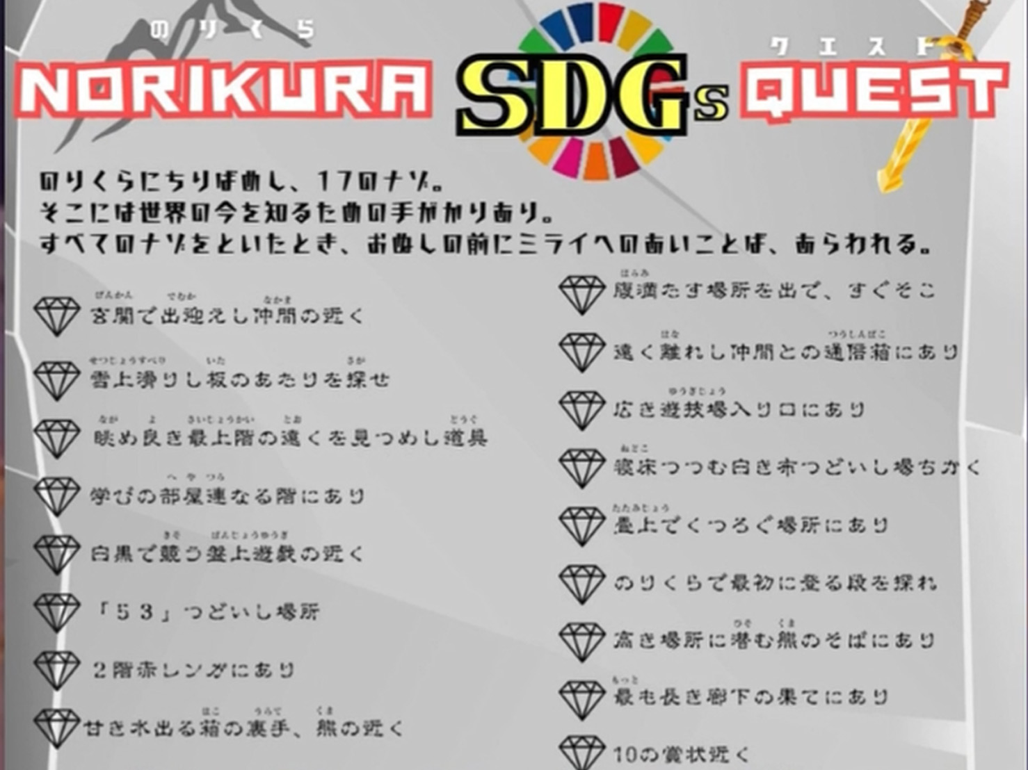 ＳＤＧｓ体験学習プログラム のりくらＳＤＧｓクエスト | カテゴリで探す